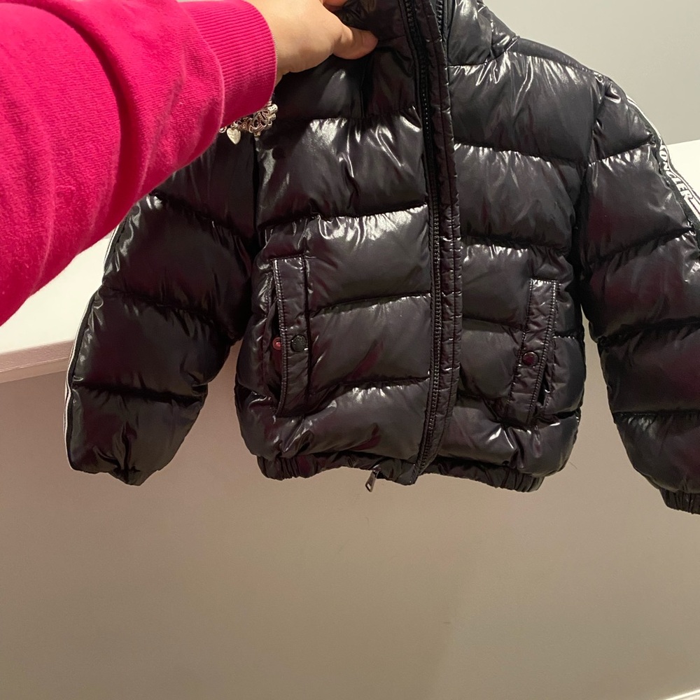 Moncler Shiny Black Kids Puffer Jacket